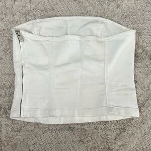 Mango Elegant Denim White Top